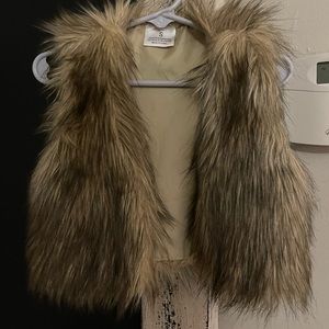Faux Fur Little Girl Vest